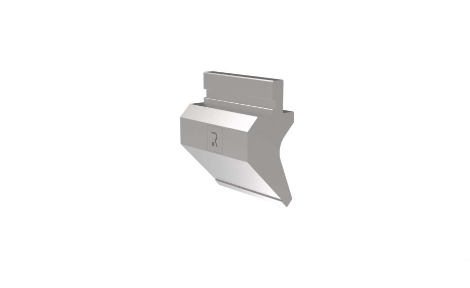 Punch R1 European type with Working height=89,35mm, α=90°, Radius=0,8mm, Material=C45, Max. load=600kN/m.