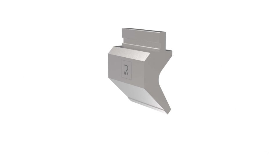 Punch R1 European type with Working height=104,6mm, α=90°, Radius=0,25mm, Material=C45, Max. load=500kN/m.